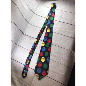 Vintage Smiley Face Multicolor Neck Tie